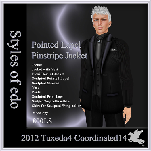 2012 Tuxedo4, Coordinated14, Styles of edo