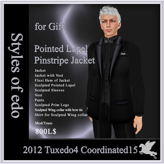 2012 Tuxedo4, Coordinated15, Styles of edo