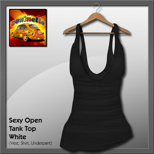 Coxi - Tank Top Opened black