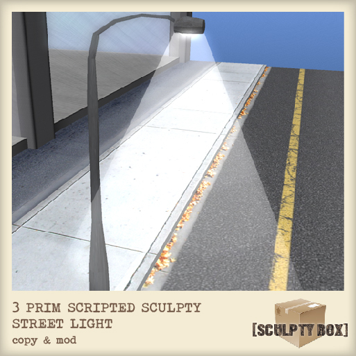 3 Prim Scripted/Sculpty Street light ~ MOD & COPY