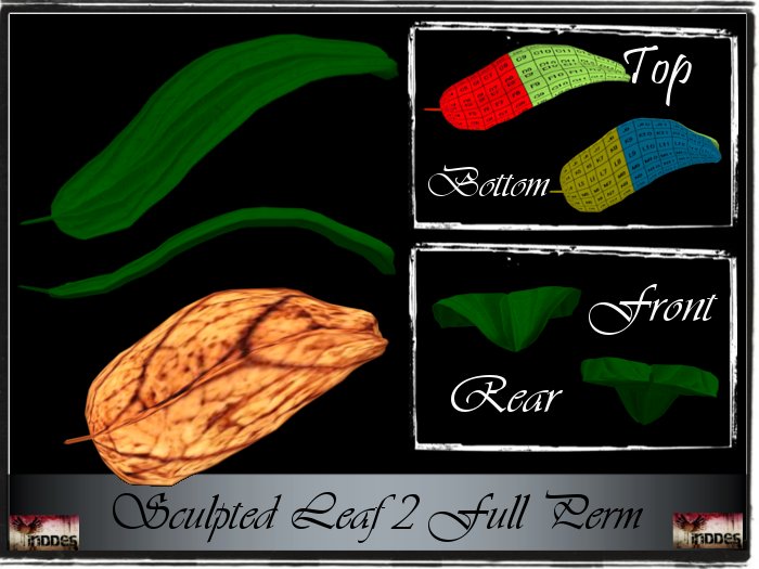 sculpted leaf 2 FULL PERM UV-map