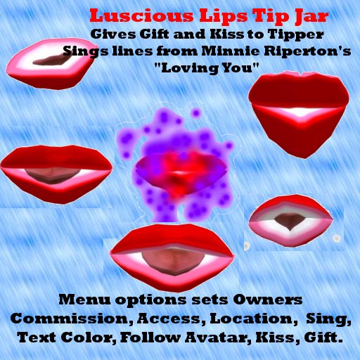 Luscious Lips Tip Jar Boxed