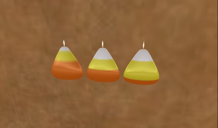 Candy Corn Candles Set