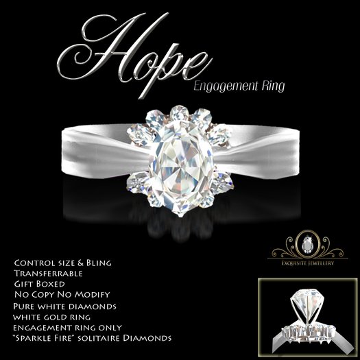 Exquisite Hope White Gold Engagement Ring