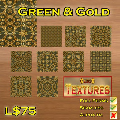 USC Textures - Green & Gold 