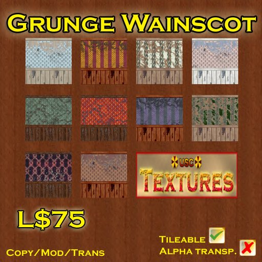 USC Textures - Grunge Wainscot 