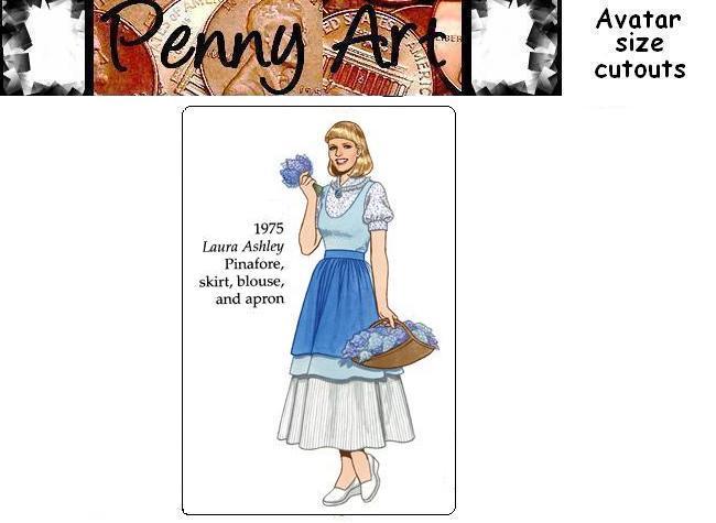 1970's Fashion by Laura Ashley Avatar size cutout