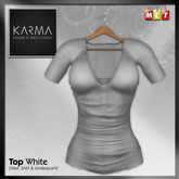 Karma - V-neck cotton T-shirt White