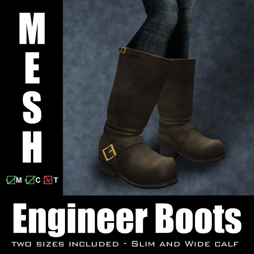 Mesh Engineer Boots - Brown