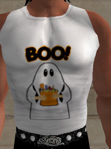 Male White Boo Tshirt