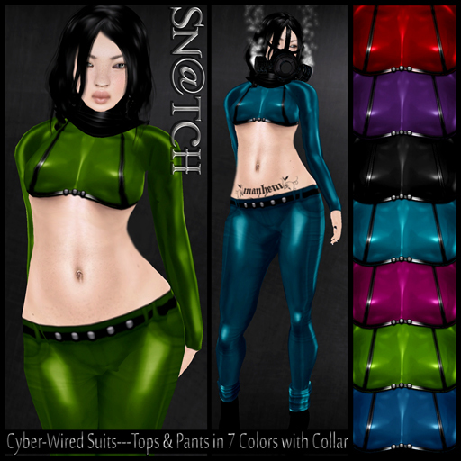 :::Sn@tch Cyber-Wired Latex Suit:::