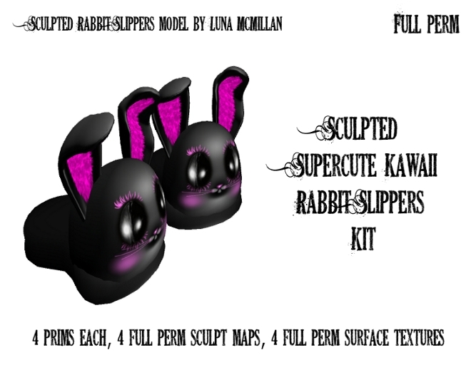 Sculpted Supercute Kawaii Rabbit Slippers Kit