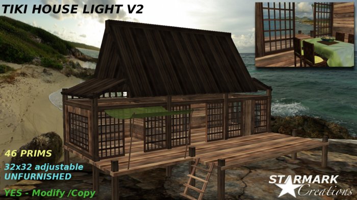 UPDATED! Beautiful tiki house light  from STARMARK CREATIONS 