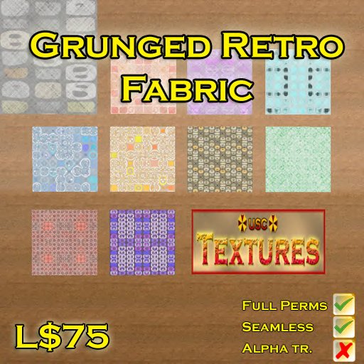 USC Textures - Grunged Retro Fabric 