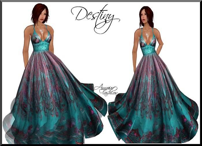 Amour Fashion - Destiny Dress - Cyan
