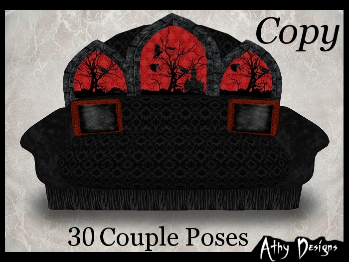 Athy Designs - Vampire Crow Sofa Gothic Furniture