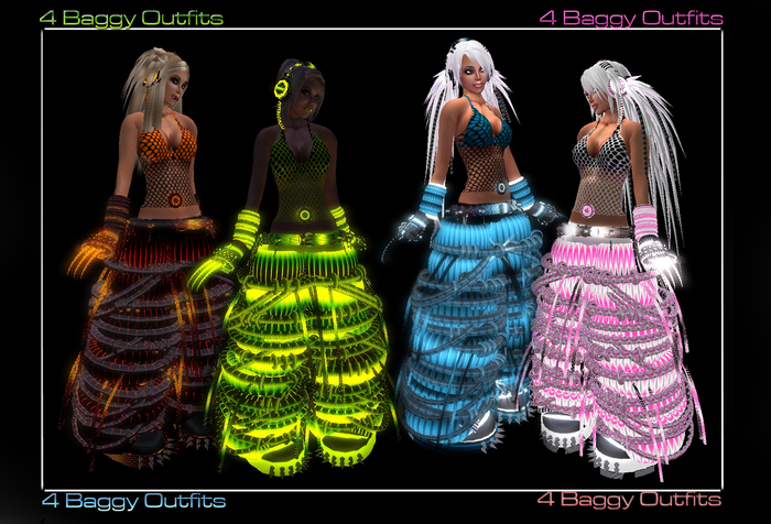 [DOCKS] CYBER FASHION & DESIGN - 4 BAGGY OUTFITS - MEGA PACK