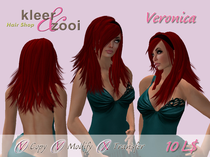 <-K&Z-> Female Hair - Veronica - red