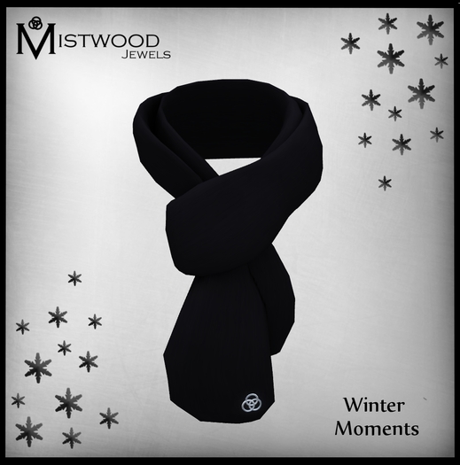 [Mistwood Jewels] Winter Moments - Black Unisex Scarf
