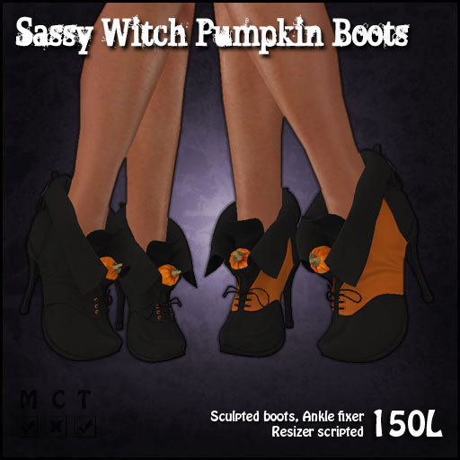 [ SAKIDE ] Witch Pumpkin Boots