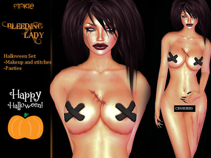 ::Pinkie::Bleeding Lady  Halloween Set