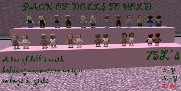 Doll Pack Girls & Boys To Hold Boxed