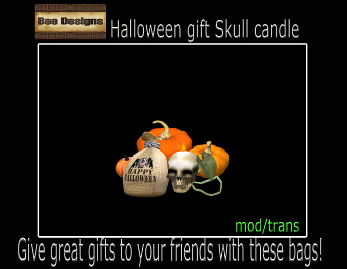 Skull candle  & pumpkins