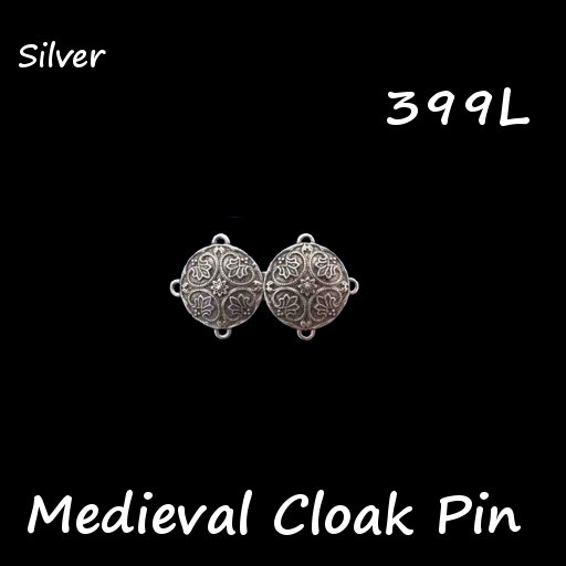 Medieval Silver Cloak Pin--Sale