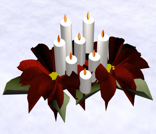 CHRISTMAS POINTSETTIA CANDLES