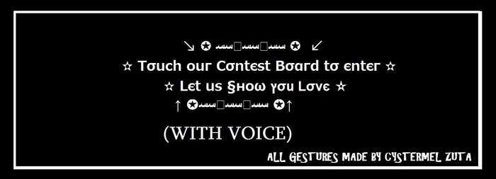 TOUCH THE CONTEST BOARD - MADE BY CY