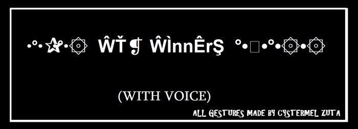 WTG WINNERS - MADE BY CY