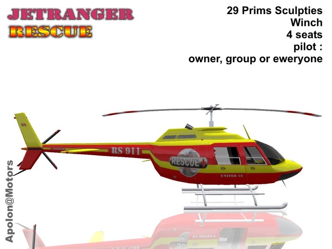 Helicopter Jetranger rescue( Inspired by Bell 206 Jet Ranger )