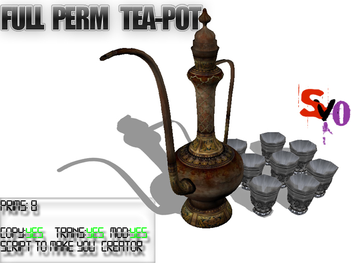 arabic tea pot full perm