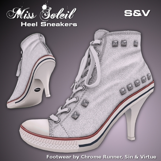 [:S&V:] "Miss Soleil" Heel Sneakers - White