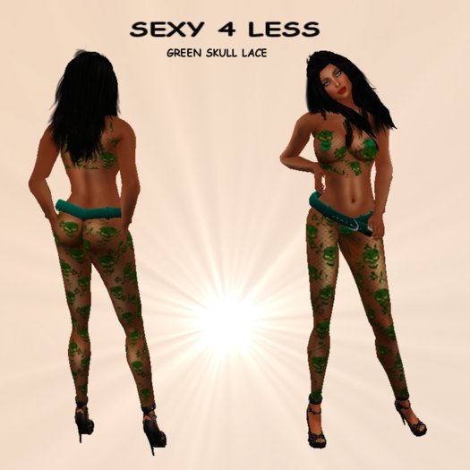 S4L GREEN SKULL LACE