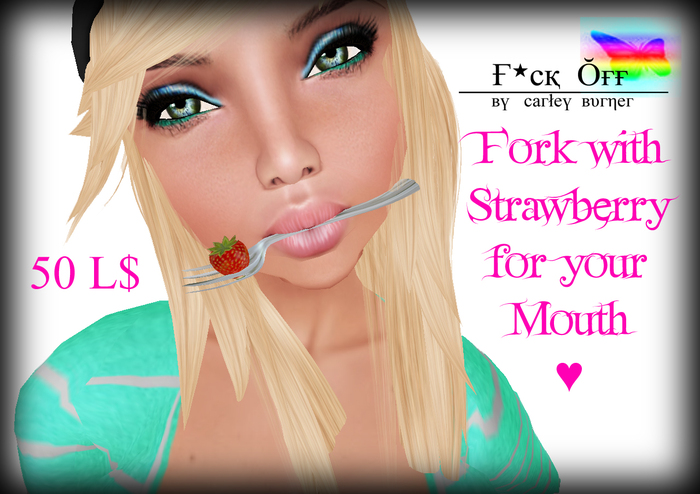 F*CK OFF: Fork with Strawberry for your Mouth