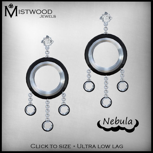 [Mistwood Jewels] Nebula Earrings - Silver & Resin