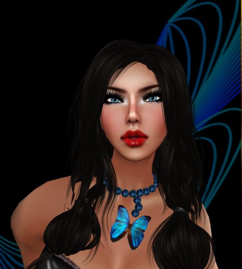 ^^MeL Millvale^^ Butterfly Blue Necklace