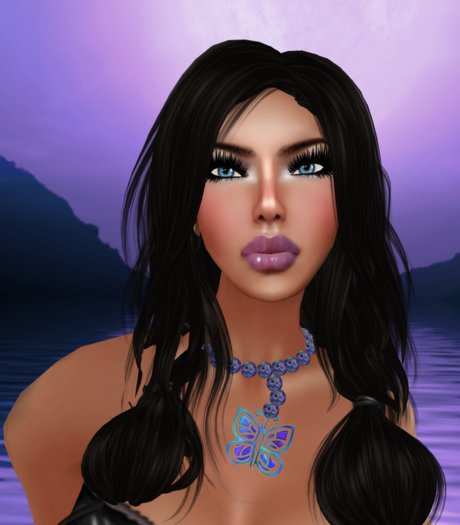 ^^MeL Millvale^^ Butterfly Lilac Necklace