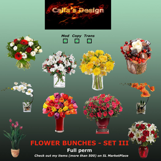 Flower bunches - Set III - Full perm