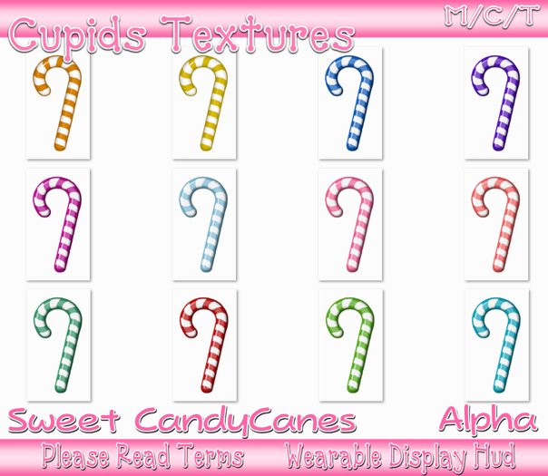 12 SWEET CANDYCANES Textures