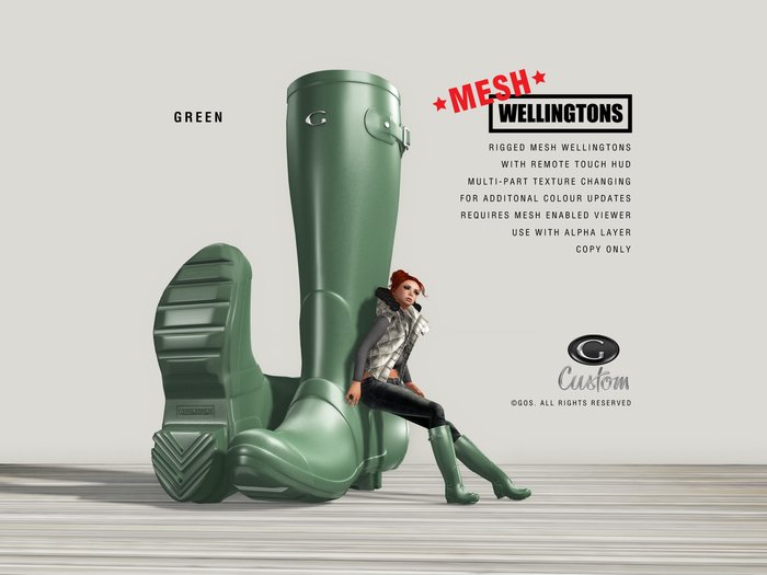 [Gos] MESH Wellingtons in Green