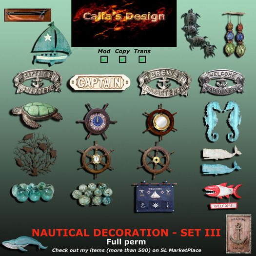 Nautical decorations - Set III - Full perm