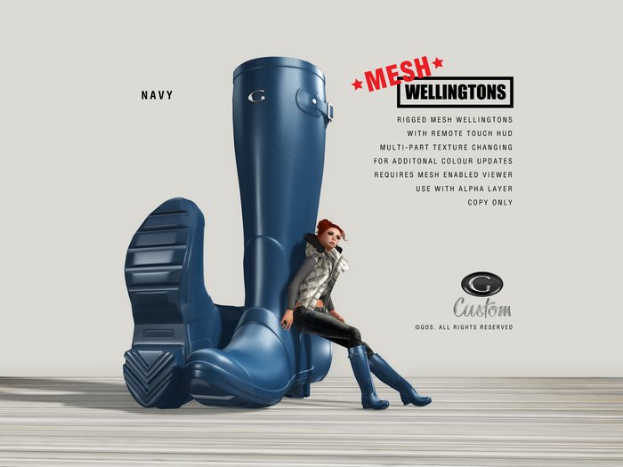 [Gos] MESH Wellingtons in Navy
