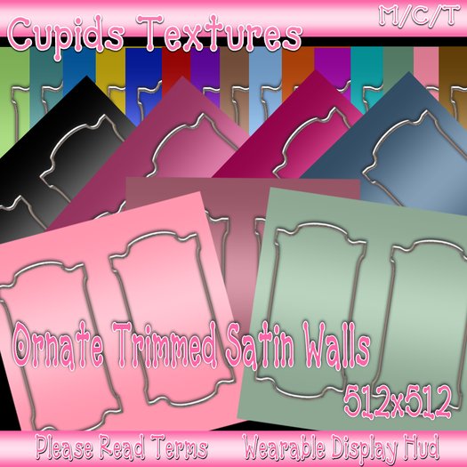 22 ORNATE TRIM SATIN WALLS Textures