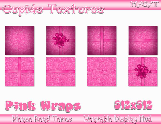 8 PINK WRAPS Textures