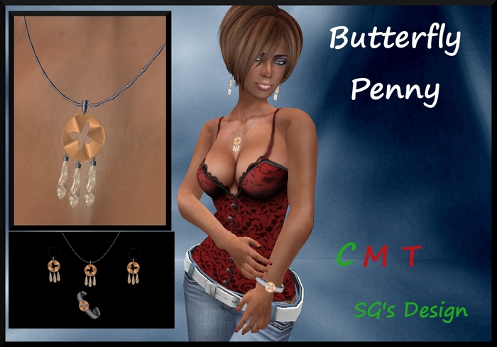 Butterfly Penny Jewelry set