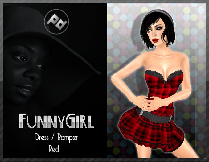 ::Poised:: FunnyGirl Dress/Romper Red