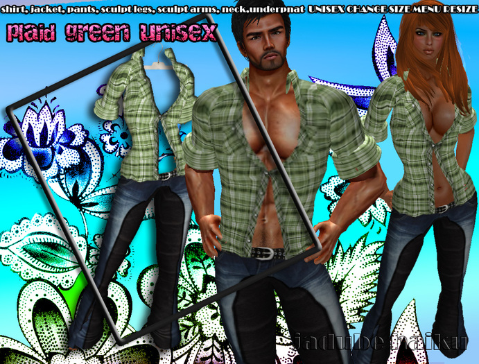 *JADUBE PLAID green V
