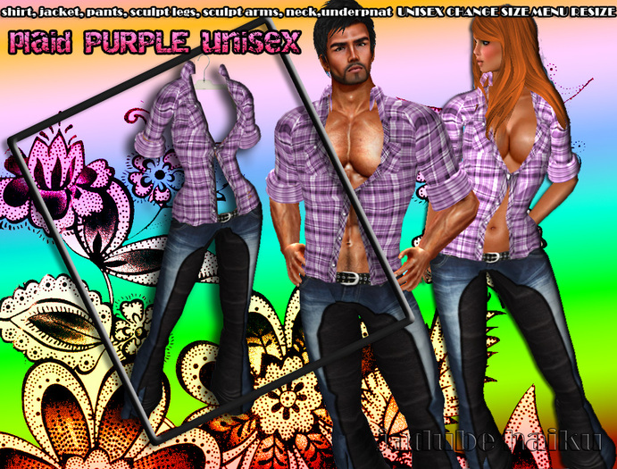 *JADUBE PLAID purple V